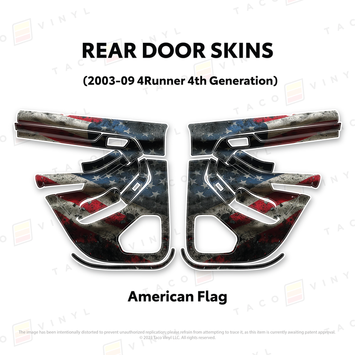 Taco Vinyl Door Skins for 4Runner (2003-2009)