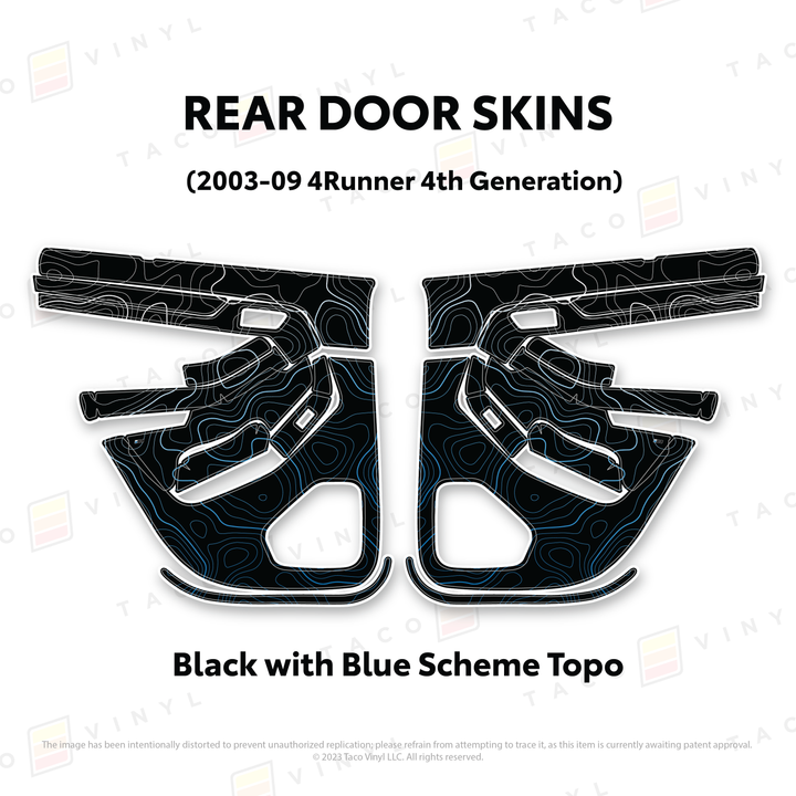 Taco Vinyl Door Skins for 4Runner (2003-2009)