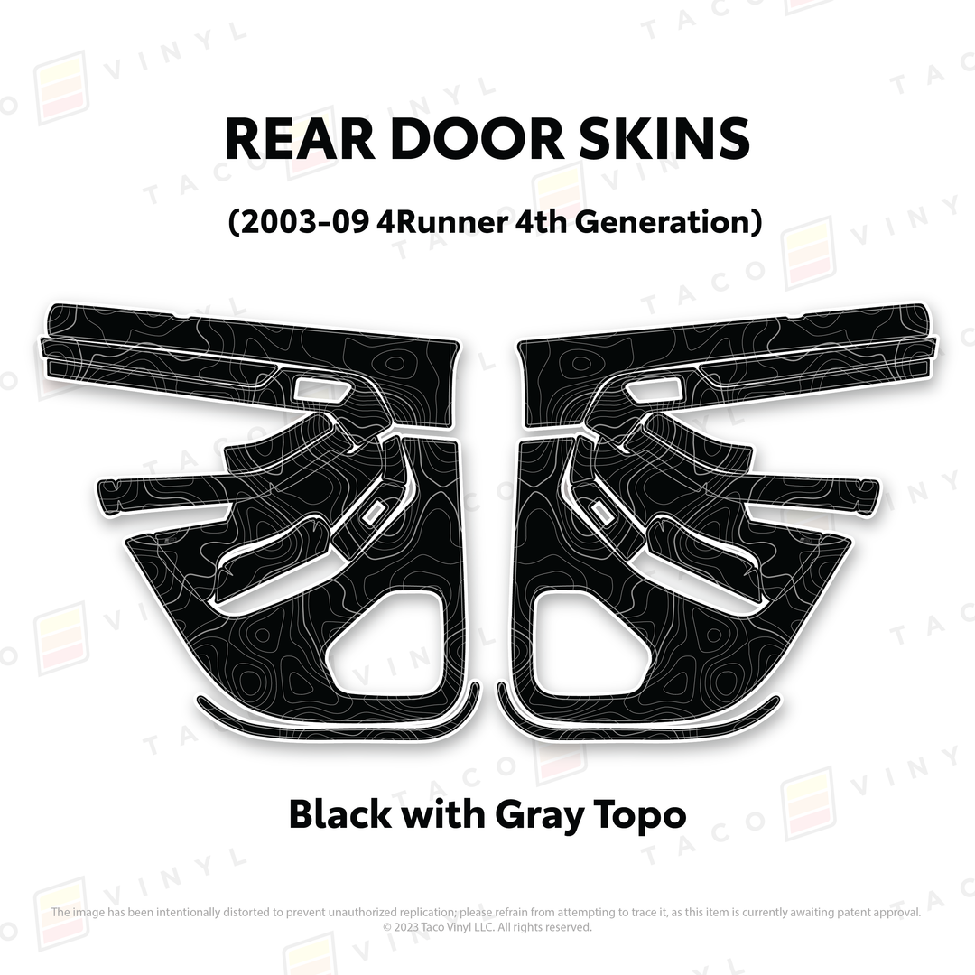 Taco Vinyl Door Skins for 4Runner (2003-2009)