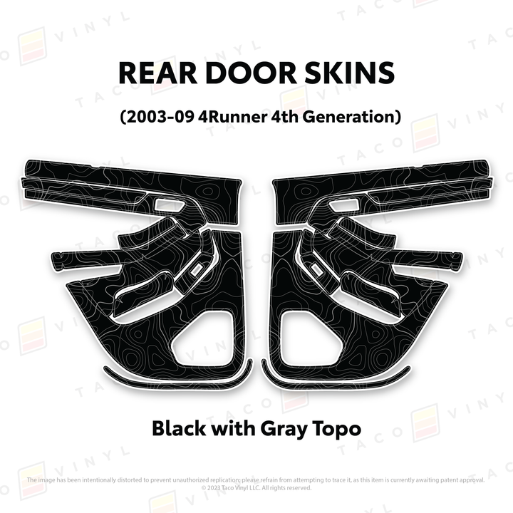 Taco Vinyl Door Skins for 4Runner (2003-2009)