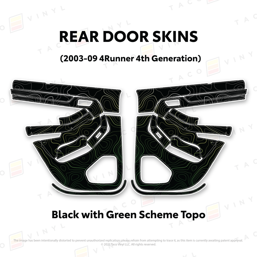 Taco Vinyl Door Skins for 4Runner (2003-2009)
