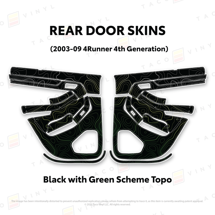 Taco Vinyl Door Skins for 4Runner (2003-2009)