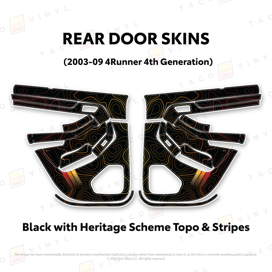 Taco Vinyl Door Skins for 4Runner (2003-2009)