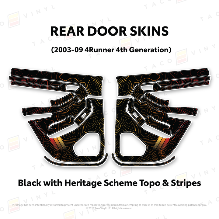 Taco Vinyl Door Skins for 4Runner (2003-2009)