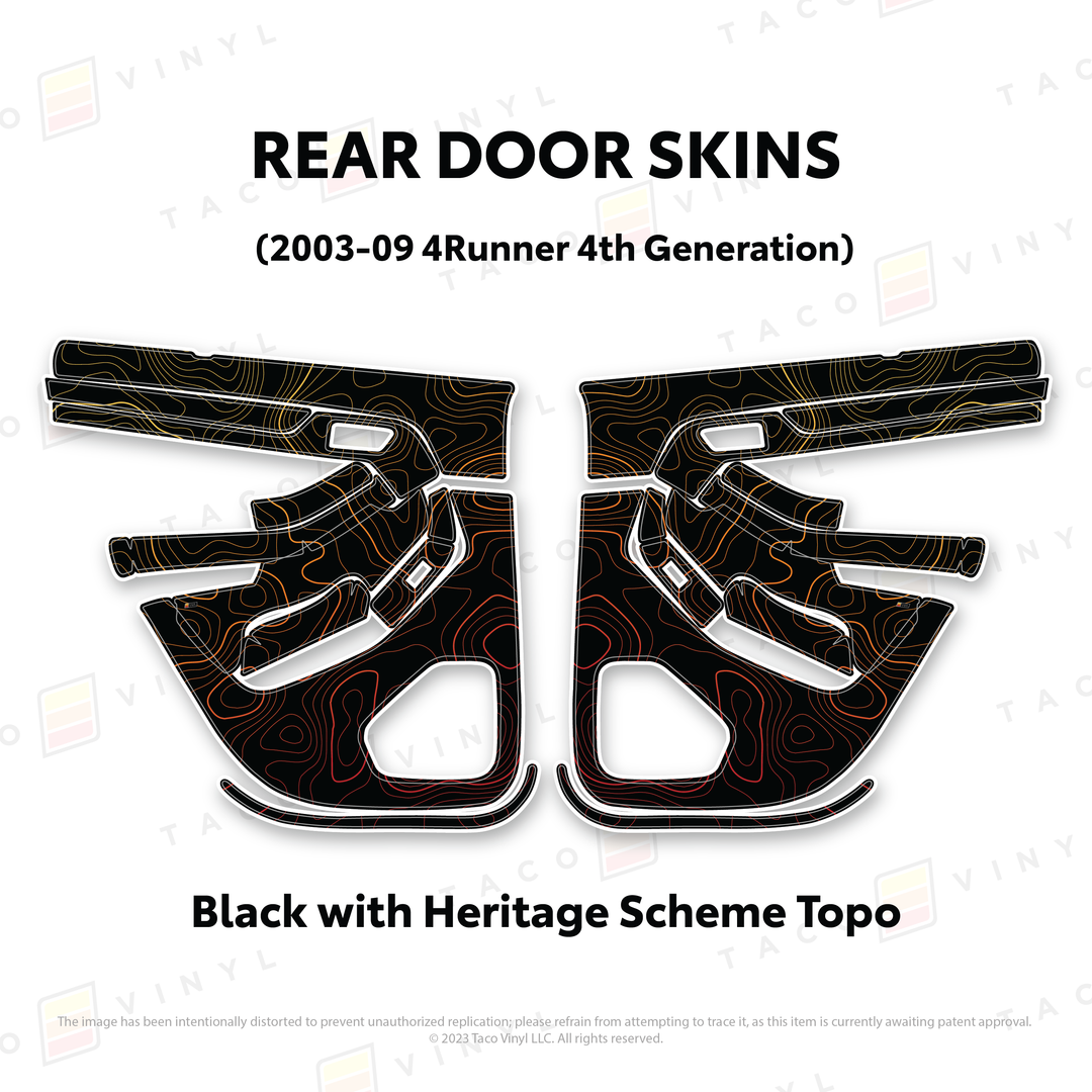 Taco Vinyl Door Skins for 4Runner (2003-2009)