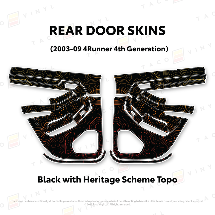 Taco Vinyl Door Skins for 4Runner (2003-2009)