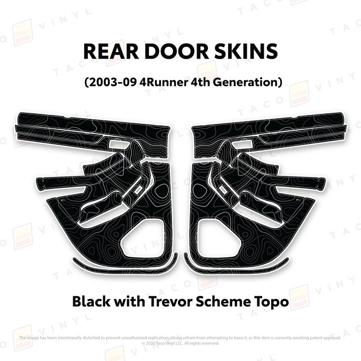 Taco Vinyl Door Skins for 4Runner (2003-2009)
