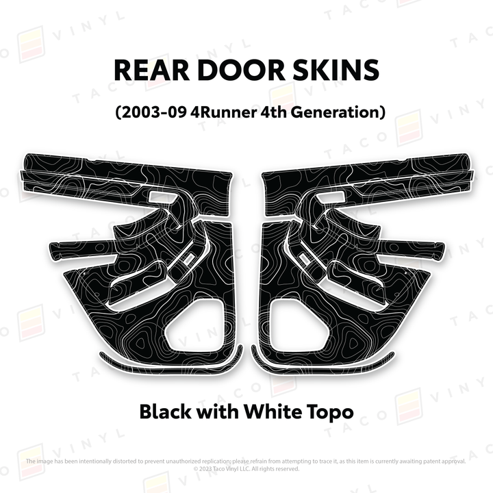 Taco Vinyl Door Skins for 4Runner (2003-2009)