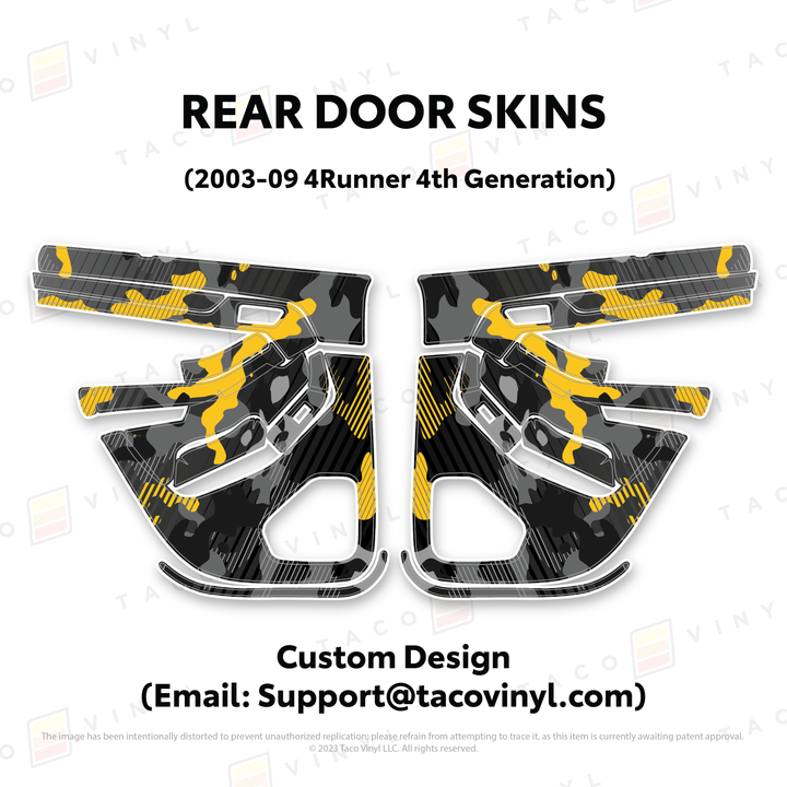 Taco Vinyl Door Skins for 4Runner (2003-2009)