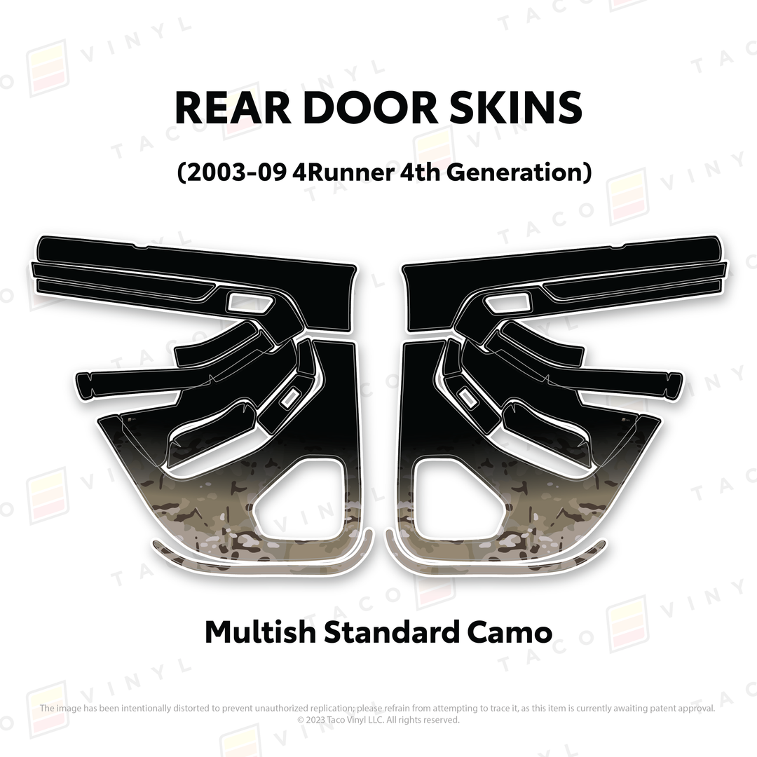 Taco Vinyl Door Skins for 4Runner (2003-2009)