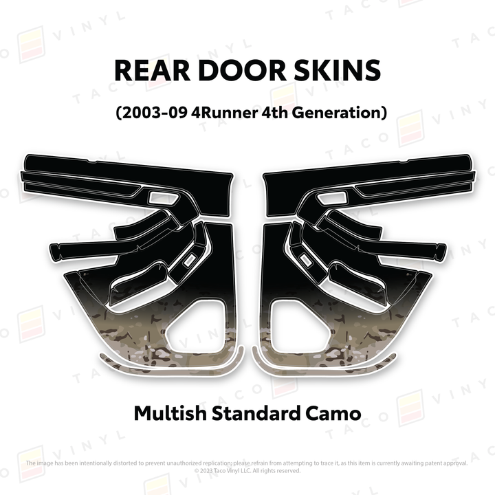 Taco Vinyl Door Skins for 4Runner (2003-2009)