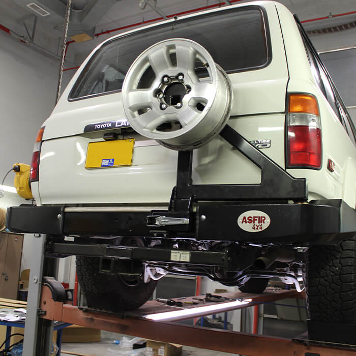 ASFIR 4x4 USA Spare Tire Carrier | for Asfir Rear Bumper for Land Cruiser 80