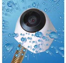 Universal White Front Camera with 180° Fisheye Wide Angle Lens - Beat-Sonic BCAM10AW