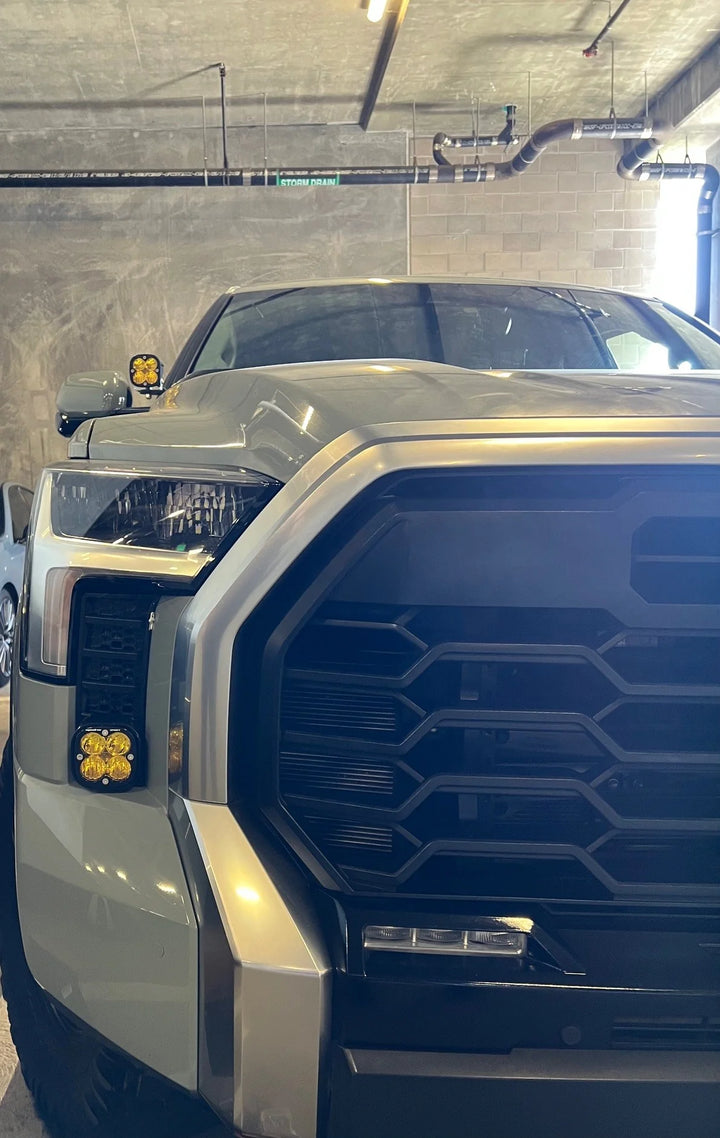 Baja 686 Industries LLC Led vent cover (ASA Matte Black) Baja Designs Squadron for Tundra (2022+)