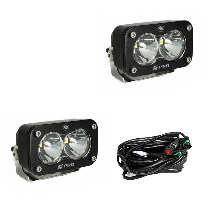 Baja 686 Industries LLC  Led vent cover (ASA Matte Black) Baja Designs S2 + Baja Designs S2 PRO Black Light Pod Pair for Tundra (2022+)