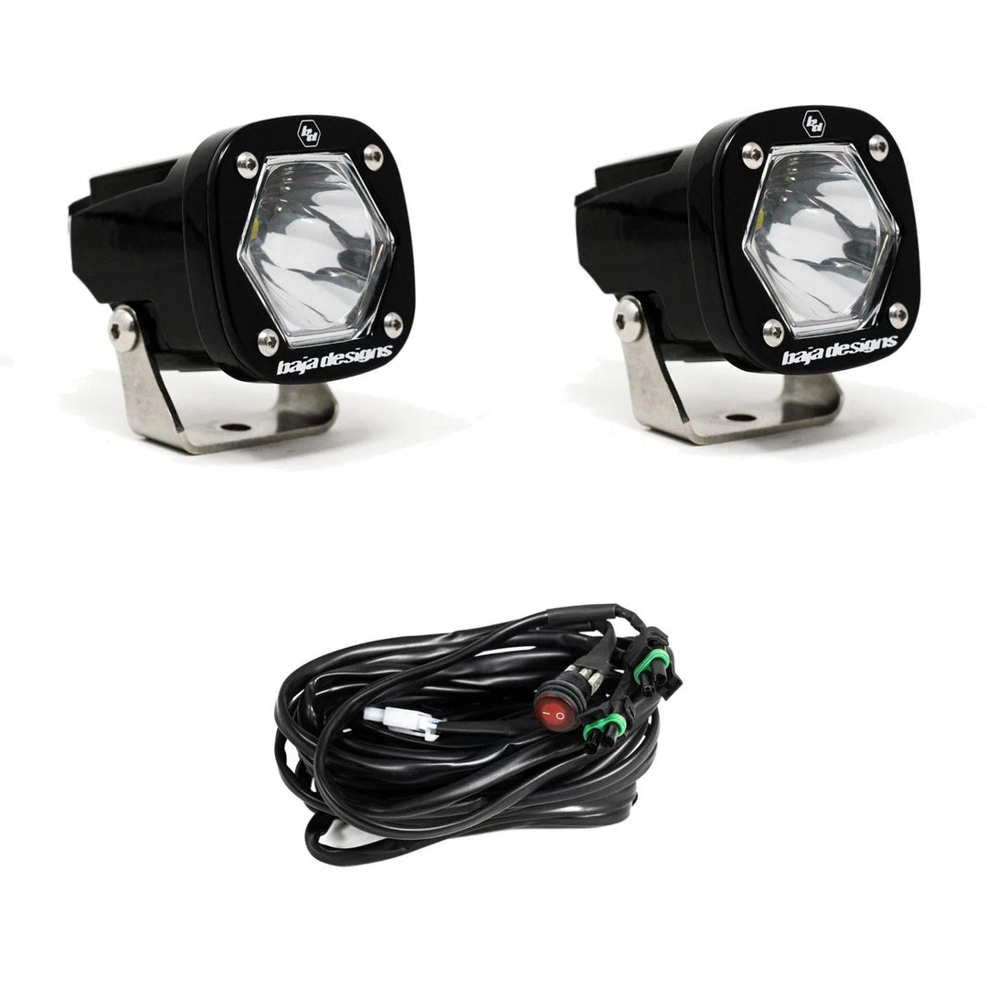 Baja 686 Industries LLC Led vent cover (ASA Matte Black) + Baja Designs S1 Double (4 LED PODS) for Tundra (2022+)
