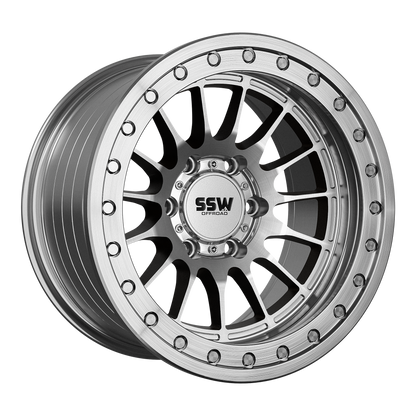 SSW Offroad® Beadlock Dakar / Machined Silver / 17x9.0 -25