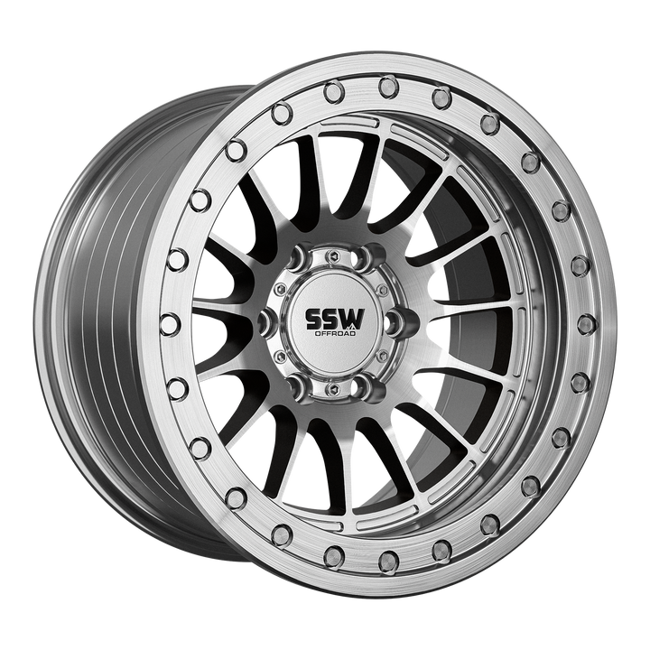 SSW Offroad® Beadlock Dakar / Machined Silver / 17x9.0 -25