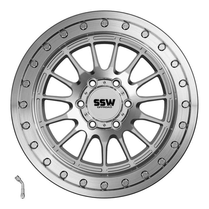 SSW Offroad® Beadlock Dakar / Machined Silver / 17x9.0 -25