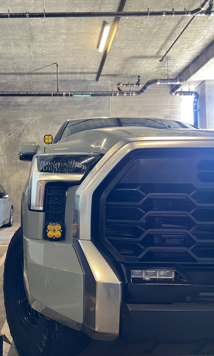 Baja 686 Industries LLC  Led vent cover (ASA Matte Black) + Baja Designs Squadron SAE for Tundra (2022+)