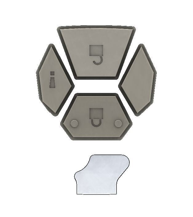 AJT DESIGN Extra Button Set - Injection Fob IF011 for 4Runner (2010-2024)