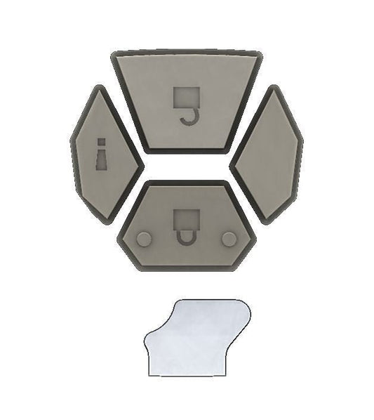 AJT DESIGN Extra Button Set - Injection Fob IF011 for 4Runner (2010-2024)
