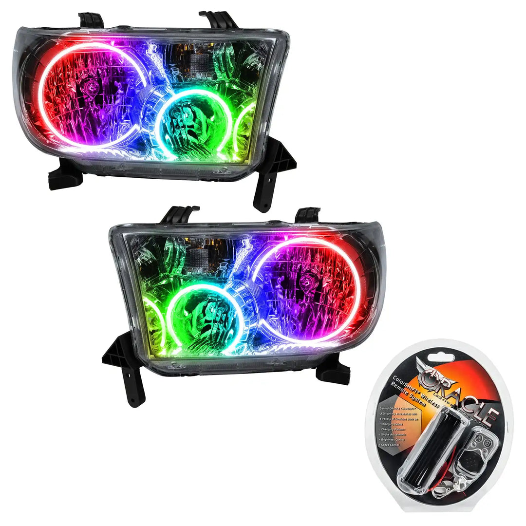 ORACLE Lighting 2007-2013 Toyota Tundra Pre-Assembled Halo Headlights - Chrome Housing