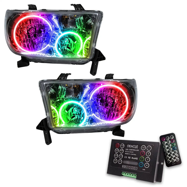 ORACLE Lighting 2007-2013 Toyota Tundra Pre-Assembled Halo Headlights - Chrome Housing