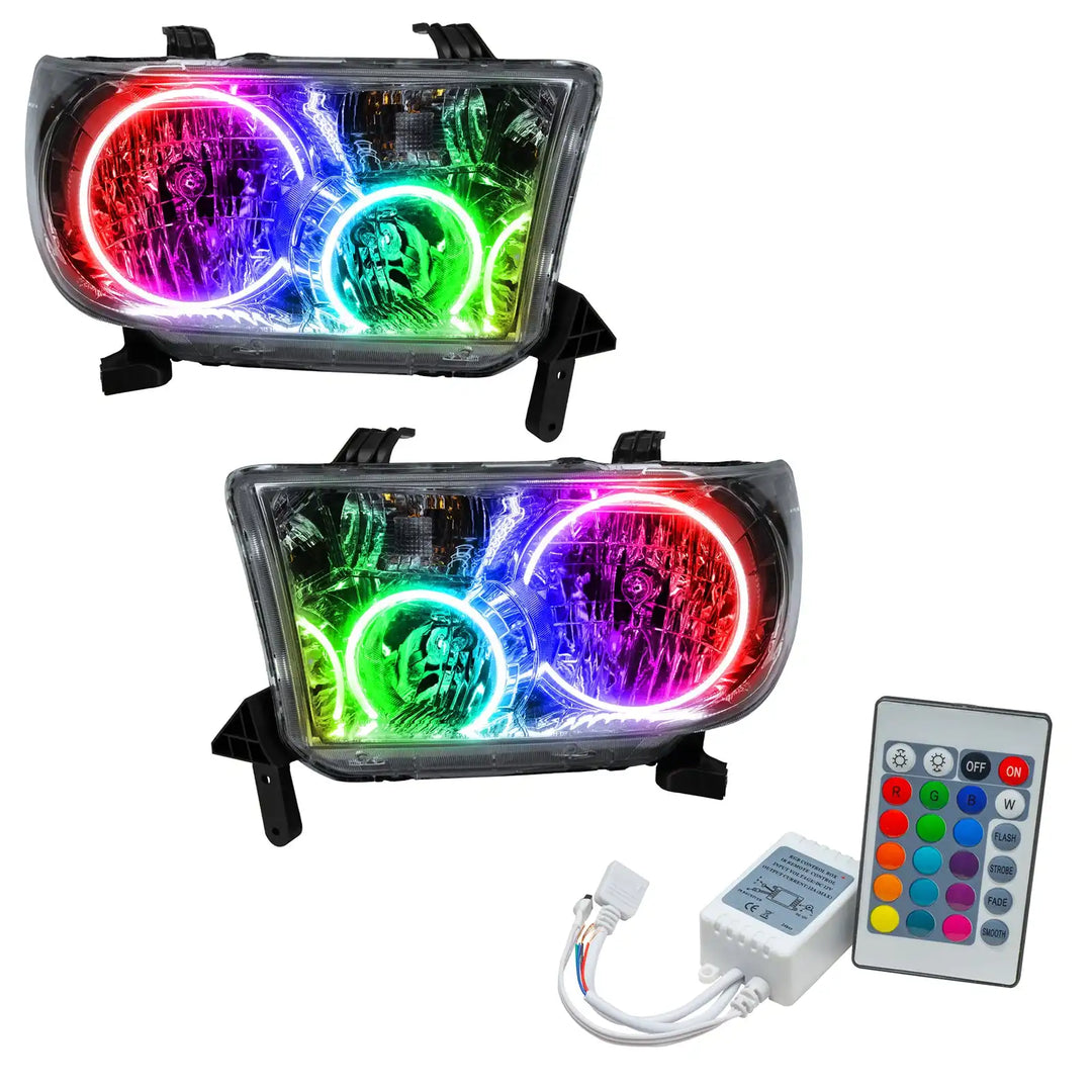 ORACLE Lighting 2007-2013 Toyota Tundra Pre-Assembled Halo Headlights - Chrome Housing