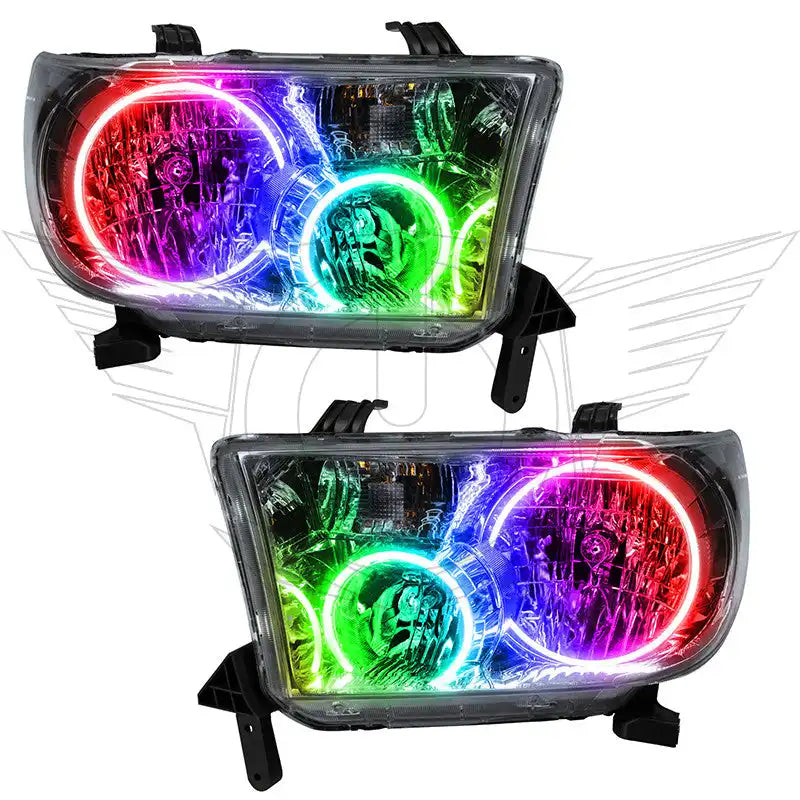 ORACLE Lighting 2007-2013 Toyota Tundra Pre-Assembled Halo Headlights - Chrome Housing