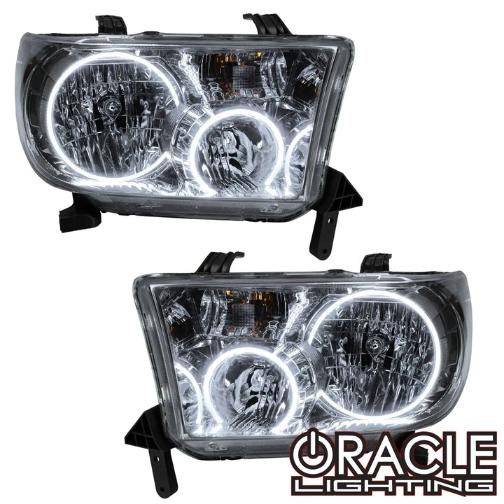 ORACLE Lighting 2007-2013 Toyota Tundra Pre-Assembled Halo Headlights - Chrome Housing