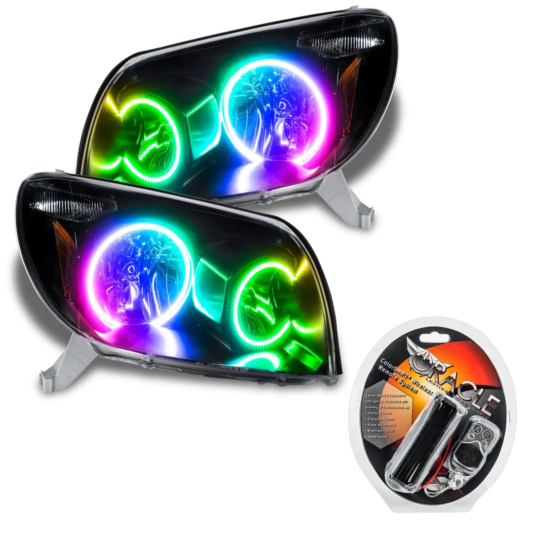 ORACLE Lighting 2003-2005 Toyota 4-Runner Pre-Assembled Halo Headlights - Black Housing - Non HID