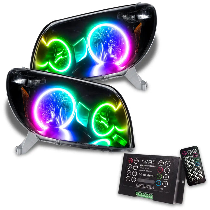 ORACLE Lighting 2003-2005 Toyota 4-Runner Pre-Assembled Halo Headlights - Black Housing - Non HID