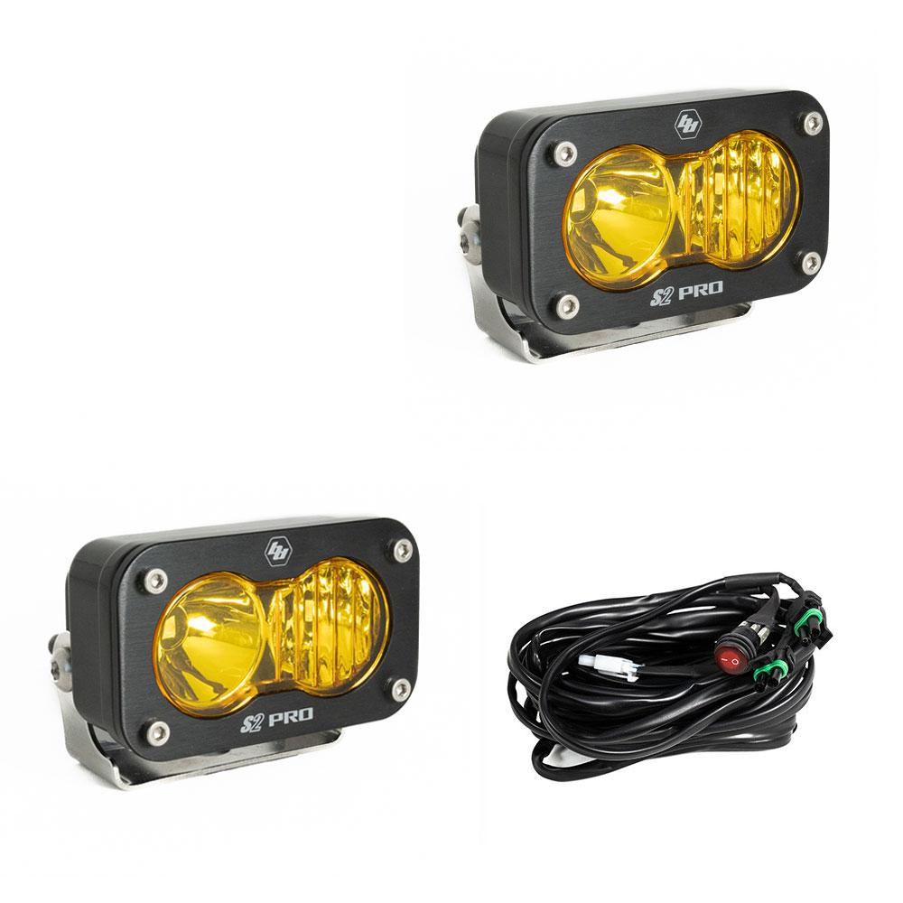 Baja 686 Industries LLC  Led vent cover (ASA Matte Black) Baja Designs S2 + Baja Designs S2 PRO Black Light Pod Pair for Tundra (2022+)