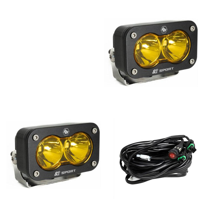 Baja Designs S2 Sport Black LED AuxIliary Light Pod Pair - Universal