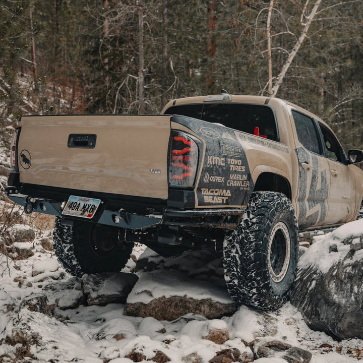 C4 Fabrication Rock Runner High Clearance Rear Bumper for Tacoma (2016-2023)