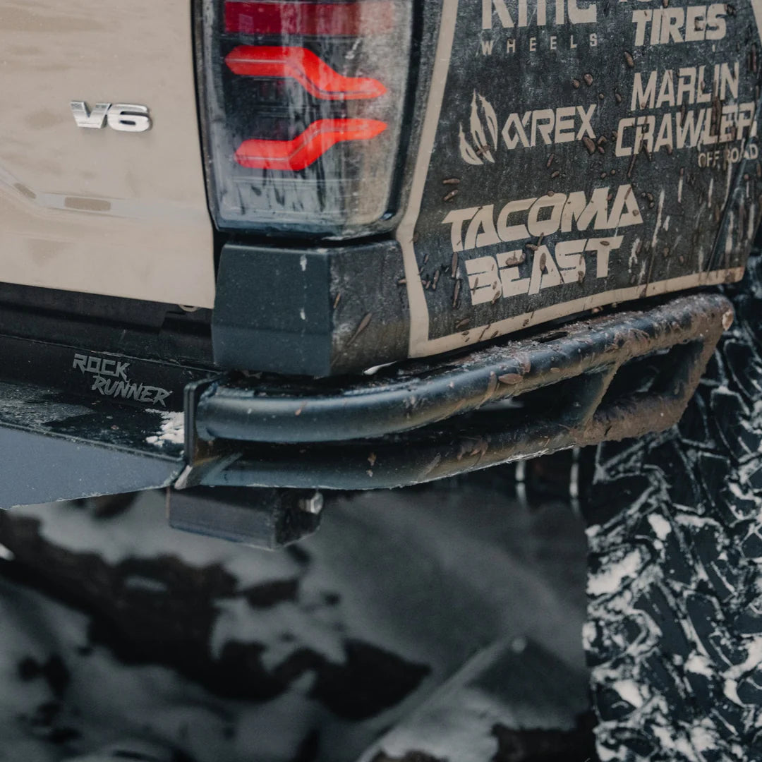 C4 Fabrication Rock Runner High Clearance Rear Bumper for Tacoma (2016-2023)