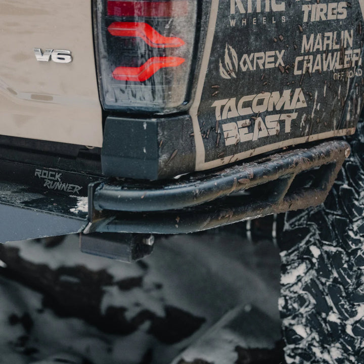C4 Fabrication Rock Runner High Clearance Rear Bumper for Tacoma (2016-2023)