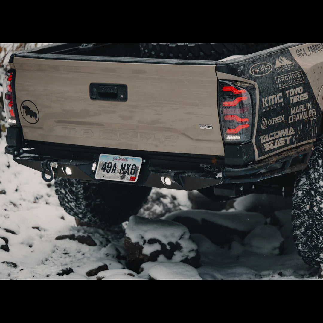 C4 Fabrication Rock Runner High Clearance Rear Bumper for Tacoma (2016-2023)