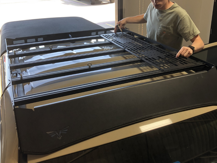 Cali Raised LED Victory 4x4 Roof Rack Mounted MOLLE Gear Panel