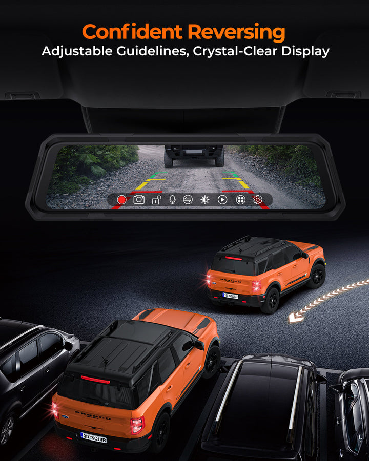 Acumen Camera The Legend 2ch Waterproof Mirror DVR Switching System with 8-Gang in-Car Power Solid-State Switch Control Box