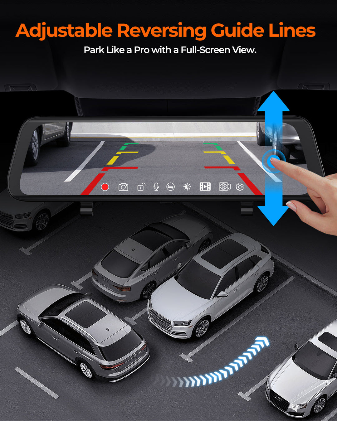 Acumen Camera XR10 Pro 4K Front & 2.5K Rear Cameras, 10" IPS Touchscreen with Built-in Wi-Fi