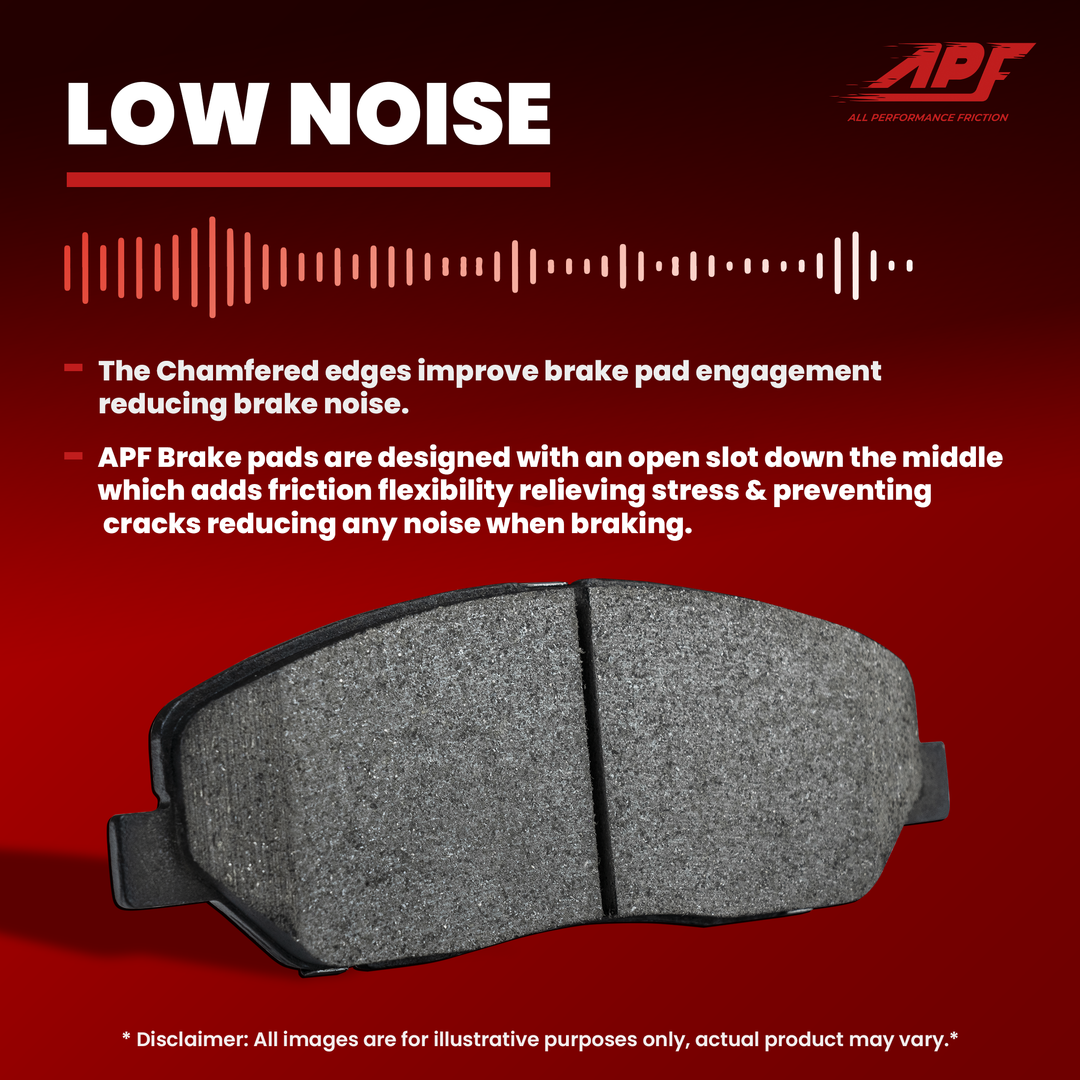 APF All Performance Friction Front Ceramic Brake Pads for Tundra (2007-2021) & Sequoia (2008-2022)