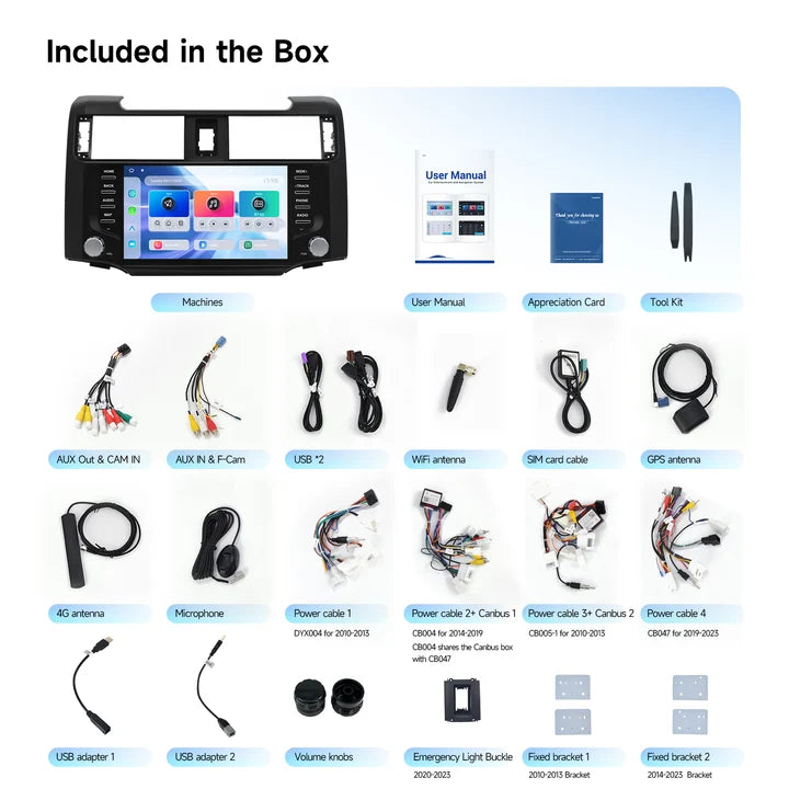 Dasaita Android13 Car Stereo Black Wireless Carplay & Android Auto Car Radio | Qualcomm 665 | 9" QLED Screen | Wifi+4G LTE |6G/8G+64G/256G | DTS Head Unit | Optical Output for 4Runner (2010-2023)