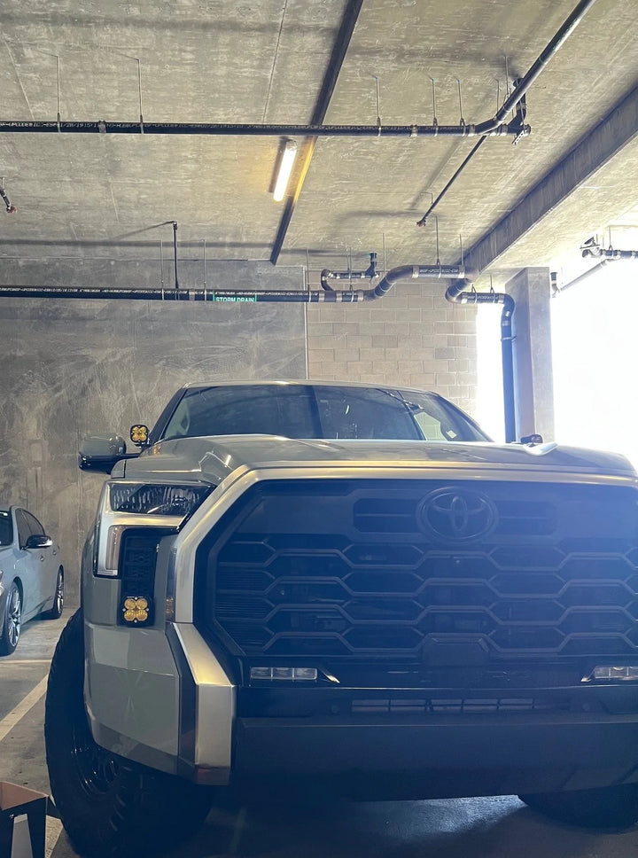 Baja 686 Industries LLC Led vent cover (ASA Matte Black) Baja Designs Squadron for Tundra (2022+)