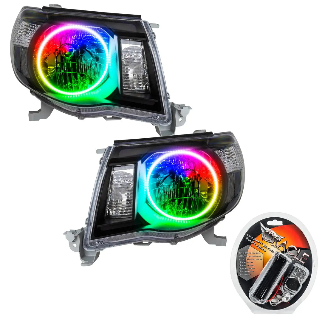 ORACLE Lighting 2005-2011 Toyota Tacoma Pre-Assembled Halo Headlights-Black