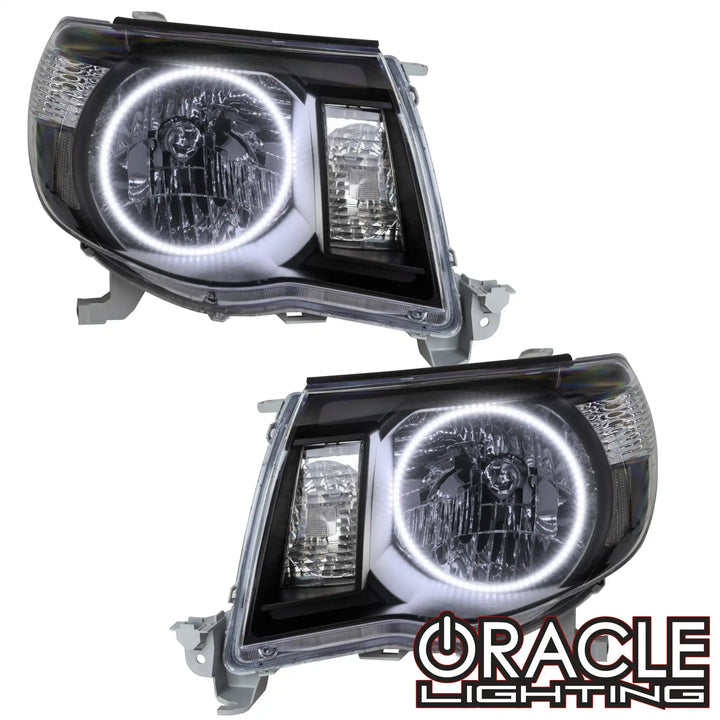 ORACLE Lighting 2005-2011 Toyota Tacoma Pre-Assembled Halo Headlights-Black