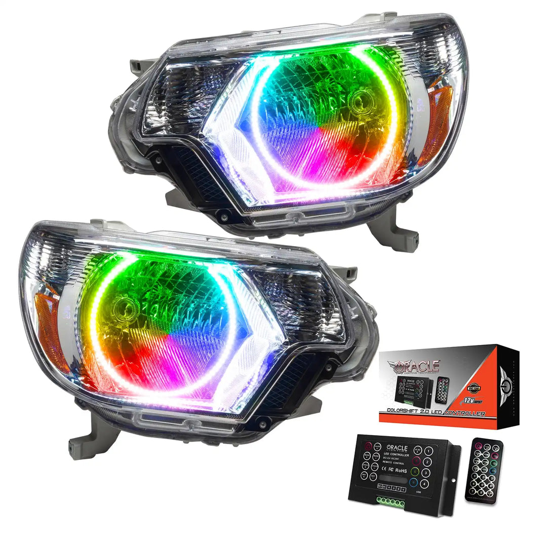 ORACLE Lighting 2012-2015 Toyota Tacoma Pre-Assembled Halo Headlights - Chrome