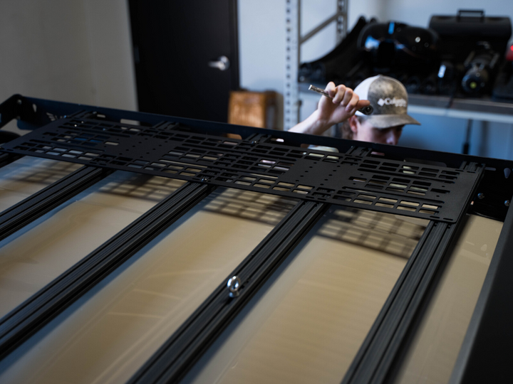 Cali Raised LED Victory 4x4 Roof Rack Mounted MOLLE Gear Panel