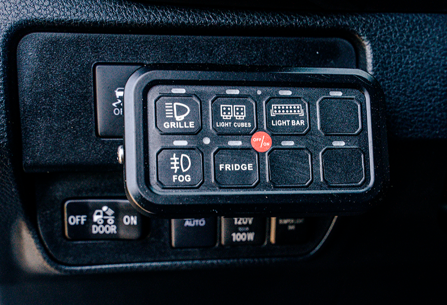 Cali Raised Vehicle Accessory 8 Switch Control System (Blue Backlighting)